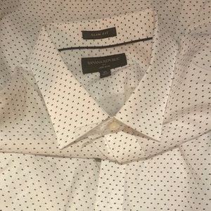 Mens banana republic long sleeve dress shirt